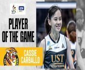 UAAP Player of the Game Highlights: Cassie Carballo orchestrates UST's demolition of NU from sub nu