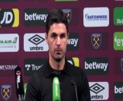 Arteta reacts to Arsenals shocking 6-0 domination of West Ham from hams device