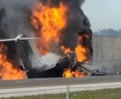 A small plane landed on Interstate-75 in Naples and collided with a vehicle on Friday afternoon, according to Florida Highway Patrol. Troopers are on the scene of southbound I-75 near mile marker 107 at Pine Ridge Road.(Video: Joe B.)