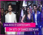 Bigg Boss 17 winner Munawar Faruqui was seen on the sets of Dance reality show Dance Deewane in Mumbai. Other Bigg Boss 17 contestants were also spotted. Ankita Lokhande was seen with husband Vicky Jain. Isha Malviya and boyfriend Samarth Jurel happily posed for the cameras. Mannara Chopra looked like a doll in a blue dress. Abhishek Kumar was also seen on the sets of the show. Neil Bhatt and Aishwarya Sharma had fun chats with the paps. Madhuri Dixit and Suniel Shetty are the judges of the popular dance show. Watch the video to know more.&#60;br/&#62;