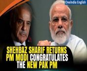 Prime Minister Narendra Modi extended his congratulations to Shehbaz Sharif on Tuesday, as Sharif assumed the role of Prime Minister of Pakistan for the second time amidst the nation&#39;s economic and political upheaval. Sharif&#39;s swearing-in ceremony on Monday followed months of turbulent political events in the financially strained country, with the election marred by violence and allegations of rigging, leading to delayed results. &#60;br/&#62; &#60;br/&#62;#NarendraModi #ShehbazSharif #PakistanPM #Congrats #SecondTerm #Diplomacy #Leadership #InternationalRelations #SouthAsia #PoliticalRelations #PrimeMinister #IndiaPakistan #CrossBorderRelations #RegionalDynamics #BilateralRelations #Congratulations #DiplomaticGesture #PoliticalDynamics #GlobalAffairs #PMModi&#60;br/&#62;~PR.152~ED.102~