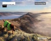 Chris Denning and his dog Mr. Pickle were hiking in Peak District National Park in Sheffield, England, when they caught the sunrise over a cloud inversion on Feb. 24.