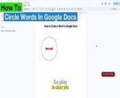 How to circle a word in google docs.&#60;br/&#62;&#60;br/&#62;Struggling to highlight a specific word in Google Docs with a circle? While Google Docs doesn&#39;t have a built-in circling feature, this video will show you a quick and easy workaround using the drawing tools!&#60;br/&#62;&#60;br/&#62;In this tutorial, you&#39;ll learn:&#60;br/&#62;&#60;br/&#62;- How to insert a circle or oval shape in your document.&#60;br/&#62;- How to customize the circle&#39;s appearance (transparency, color, etc.).&#60;br/&#62;- How to position the circle precisely around your chosen word.&#60;br/&#62;- Tips for working with and editing your circled word.&#60;br/&#62;&#60;br/&#62;&#60;br/&#62;This method is perfect for:&#60;br/&#62;&#60;br/&#62;- Emphasizing keywords in proposals or reports.&#60;br/&#62;- Identifying key terms in study guides or notes.&#60;br/&#62;- Creating visual callouts for feedback or editing purposes.&#60;br/&#62;&#60;br/&#62;Bonus: Discover alternative methods for highlighting text in Google Docs, like bolding, italicizing, or using text color.&#60;br/&#62;&#60;br/&#62;Leave a comment below and let us know how you use circles in your Google Docs!&#60;br/&#62;&#60;br/&#62;Subscribe for more Google Docs tips and tricks!&#60;br/&#62;&#60;br/&#62;Don&#39;t forget to like this video if you found it helpful, subscribe for more Google Docs tips, and hit the notification bell to stay updated on our latest tutorials. If you have any questions or suggestions, leave them in the comments below. Happy circling!#GoogleDocs #TextHighlighting #EmphasisTutorial #TutsNestTutorial