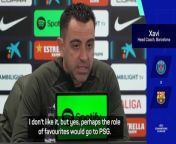 Barcelona head coach Xavi shares his thoughts on drawing PSG in the quarter-finals of the Champions League