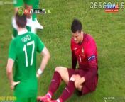 Cristiano Ronaldo fouled (injured again) vs ROI 11-06-2014