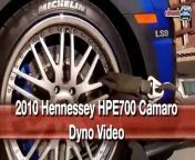 Dyno Test: Hennessey HPE700 LS9-Powered Chevy Camaro&#60;br/&#62;http://blogs.insideline.com/straightl...&#60;br/&#62;Shelby GT500 vs. Hennessey Camaro Comparison: http://www.youtube.com/watch?v=FwCFIk...&#60;br/&#62;Hennessey Camaro SS Video: http://www.youtube.com/watch?v=KNcZeq...&#60;br/&#62;Muscle Car Comparison: http://www.youtube.com/watch?v=5rJhgx...&#60;br/&#62;It is this swappability that has us warming up an LS9-powered Camaro on the Dynojet rollers at MD Automotive in Westminster, CA. It&#39;s the 2010 HPE700 LS9 Camaro. It&#39;s built by Hennessey Performance Engineering. And it&#39;s completely badass.