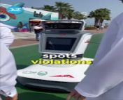 AI robot patrols Dubai beach to monitor e-scooter violations from film robot song