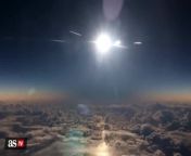 Video: This is what a total eclipse looks like from a plane from paper plane