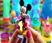Giant Surprise eggs Mickey Mouse Peppa pig Play Doh Frozen pongebob MLP from peppa jugando al cerdito de en medio clip