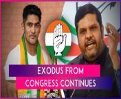 It was double whammy for the Congress as Olympic medalist boxer Vijender Singh and party&#39;s spokesperson Gourav Vallabh resigned from the party in a span of 24 hours. While Vijender has joined the BJP, Gourav Vallabh is yet to decide his future course of action.&#60;br/&#62;