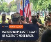 President Ferdinand Marcos Jr. says his government has no plans to grant the United States access to more military bases.&#60;br/&#62;&#60;br/&#62;Full story: https://www.rappler.com/philippines/marcos-no-plans-grant-united-states-access-more-bases/