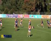 Golden Square's Jayden Burke takes a great mark and goals v Eaglehawk from black and jayden