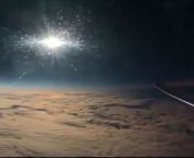 Solar eclipse as seen from a plane