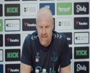 Everton boss Sean Dyche on being seen by some as a firefighter as he attempts to keep Everton in the Premier League as they prepare to face Nottingham Forest&#60;br/&#62;Finch Farm, Liverpool, UK