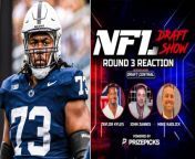 Join CLNS Media&#39;s Taylor Kyles &amp; John Zannis and Mike Kadlick for CLNS Media&#39;s Patriots Draft Central show where they react to Round 3 of the NFL Draft.&#60;br/&#62;&#60;br/&#62;Get in on the excitement with PrizePicks, America’s No. 1 Fantasy Sports App, where you can turn your hoops knowledge into serious cash. Download the app today and use code CLNS for a first deposit match up to &#36;100! Pick more. Pick less. It’s that Easy! Football season may be over, but the action on the floor is heating up. Whether it’s Tournament Season or the fight for playoff homecourt, there’s no shortage of high stakes basketball moments this time of year. Quick withdrawals, easy gameplay and an enormous selection of players and stat types are what make PrizePicks the #1 daily fantasy sports app! Go to https://PrizePicks.com/CLNS&#60;br/&#62;&#60;br/&#62;#Patriots #NFL #NewEnglandPatriots