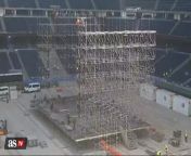 Bernabéu preparing the stage for Taylor Swift from tedala gemachu stage