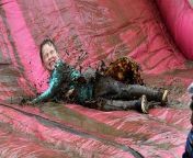 Action from the Pretty Muddy Race For Life event at Weston Park, Shropshire.