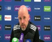 Manchester United boss ErikTen Hag reacts to United&#39;s worst performance from not following the plan and script&#60;br/&#62;&#60;br/&#62;Selhurst Park, London, UK