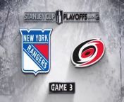 Extended highlights of the New York Rangers at the Carolina Hurricanes; Game 2 of the Second Round of the 2024 Stanley Cup Playoffs&#60;br/&#62;&#60;br/&#62;00:00 1st Period&#60;br/&#62;04:57 2nd Period&#60;br/&#62;06:09 3rd Period&#60;br/&#62;07:52 Overtime&#60;br/&#62;