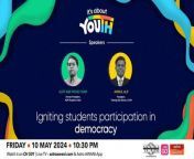 Join us for a special episode of It’s About YOUth where student leaders, Aliff Naif and Amirul Alif discuss engaging students in campus politics to ignite a spark in the nation&#39;s democracy. #ItsAboutYOUth