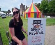 Ludlow Spring Festival is on this weekend with loads of entertainment for children and plenty of food and drinks, of all types for adults. There is also a stage set ready for live music. We catch up with the organiser on set up day, before an opening later early evening.