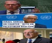 Before the UN General Assembly gave the #Palestinian Authority the powers and rights of a UN member state, Israel’s UN ambassador shredded a copy of the UN Charter. Palestinian ambassador Riyad Mansour insisted #Palestine statehood was ‘an inherent right” and “not up for negotiation”, while a UN spokesman tried to play down the events.&#60;br/&#62;#israel #un