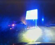 This was the moment driver Blayze McKane crashed into a road sign during a 115mph police chase.Source: Sussex Police
