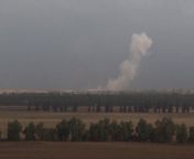 Smoke seen in direction of Rafah as Israeli offensive continues in Gaza from negro hama