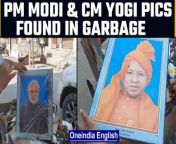 A video from Uttar Pradesh’s Mathura has gone viral, in which a contractual worker of Mathura Nagar Nigam was caught on camera taking away pictures of PM Modi, UP CM Yogi Adityanath and several other dignitaries in his hand-held garbage carrying vehicle. &#60;br/&#62; &#60;br/&#62;#PMModi #YogiAdityanath #Mathura