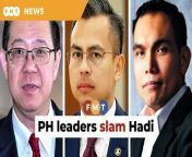 Pakatan Harapan leaders say the PAS president is running out of ideas, and is being hypocritical.&#60;br/&#62;&#60;br/&#62;&#60;br/&#62;Read More: https://www.freemalaysiatoday.com/category/nation/2022/10/20/ph-leaders-slam-hadi-for-linking-dap-to-communists/&#60;br/&#62;&#60;br/&#62;Laporan Lanjut: https://www.freemalaysiatoday.com/category/bahasa/tempatan/2022/10/20/pemimpin-ph-kecam-hadi-kaitkan-dap-dengan-komunis/&#60;br/&#62;&#60;br/&#62;Free Malaysia Today is an independent, bi-lingual news portal with a focus on Malaysian current affairs.&#60;br/&#62;&#60;br/&#62;Subscribe to our channel - http://bit.ly/2Qo08ry&#60;br/&#62;------------------------------------------------------------------------------------------------------------------------------------------------------&#60;br/&#62;Check us out at https://www.freemalaysiatoday.com&#60;br/&#62;Follow FMT on Facebook: http://bit.ly/2Rn6xEV&#60;br/&#62;Follow FMT on Dailymotion: https://bit.ly/2WGITHM&#60;br/&#62;Follow FMT on Twitter: http://bit.ly/2OCwH8a &#60;br/&#62;Follow FMT on Instagram: https://bit.ly/2OKJbc6&#60;br/&#62;Follow FMT on TikTok : https://bit.ly/3cpbWKK&#60;br/&#62;Follow FMT Telegram - https://bit.ly/2VUfOrv&#60;br/&#62;Follow FMT LinkedIn - https://bit.ly/3B1e8lN&#60;br/&#62;Follow FMT Lifestyle on Instagram: https://bit.ly/39dBDbe&#60;br/&#62;------------------------------------------------------------------------------------------------------------------------------------------------------&#60;br/&#62;Download FMT News App:&#60;br/&#62;Google Play – http://bit.ly/2YSuV46&#60;br/&#62;App Store – https://apple.co/2HNH7gZ&#60;br/&#62;Huawei AppGallery - https://bit.ly/2D2OpNP&#60;br/&#62;&#60;br/&#62;#FMTNews #HadiAwang #DAP #ProCommunist #GE15 #MalaysiaVotes