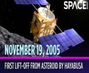 On November 19, 2005, the Japanese Hayabusa (HI-uh-BOOS-uh) spacecraft made the first liftoff from an asteroid. [‘On This Day in Space’ Video Series on Space.com](https://www.space.com/39251-on-this-day-in-space.html)&#60;br/&#62;&#60;br/&#62;Hayabusa was supposed to return asteroid samples to Earth. Asteroids are space rocks that were formed during the early solar system. We study asteroids to learn more about the solar system’s history. Hayabusa made two touchdowns on asteroid Itokawa (EE -toh-KA-wah). Each time, the spacecraft went into safe mode. Controllers weren&#39;t sur e if Hayabusa gathered any material. But they sent the spacecraft back to Earth anyway. Hayabusa unexpectedly broke up in Earth&#39;s atmosphere. Luckily, the sample return capsule survived. Scientists found dust of Itokawa inside the capsule. Hayabusa spurred the creation of another sample-return mission. The new spacecraft is called Hayabusa2. It arrived at asteroid Ryugu (REE-ooh-goo) in 2018.
