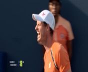 Andy Murray couldn&#39;t contain his emotion as he beat Tomas Etcheverry to progress to the third round in Miami