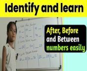 after before and between numbers &#124; identify and learn After, Before and Between numbers easily&#60;br/&#62;#after_before_and_betbeen_numbers #educational_video_for_kids #beforeafterandbetweennumbers