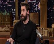 John Krasinski talks to Jimmy about the time he got beaned in the head by a fully loaded bagel in New York City, his daughter&#39;s Jedi mind tricks and how a customs agent reacted to learning his wife is Emily Blunt.