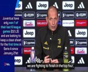 Massimiliano Allegri insists he&#39;s not worried about Juventus&#39; poor form or about losing the Serie A title race