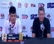 Interview with Best Player Ralph Cu and Coach Tim Cone [Mar. 10, 2024] from volume of cone with slant height