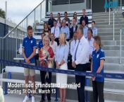 Newcastle Olympic unveil their new-look Darling Street Oval grandstand and facility on March 13, 2024.