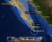 The government of Mexico has issued a Tropical Storm Warning for southern Baja California. Tropical Storm Georgette forms just south of Cabo San Lucas.