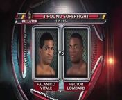 One rule when Hector Lombard enters the cage -- do not blink. In a Middleweight Non-Title Super Fight in Bellator 44, the Hawaiian UFC veteran Falaniko Vitale entered the cage with one of the most feared power-punchers, Bellator World Middleweight Champion Hector Lombard. It only took one heavy punch from the former Cuban Judo Olympian to put Falaniko to sleep in the third round.