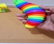 Sensory Toys Stress Relief Toys Fidget Toys for Kids Fidget Slug Toys Joints Toy for Anxiety Flexible Slug Rainbow Toy