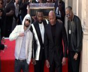 https://www.maximotv.com &#60;br/&#62;B-roll footage: Dr. Dre, Snoop Dogg, Eminem, Jimmy Iovine, 50 Cent, DJ Quick, Truice Young, Tyler Young, Truly Young and Dr. Dre&#39;s assistant Ashley attend the Dr. Dre Hollywood Walk of Fame star unveiling ceremony on Tuesday, March 19, 2024, at 6840 Hollywood Boulevard, in front of Jimmy Kimmel in Los Angeles, California, USA. This video is only available for editorial use in all media and worldwide. To ensure compliance and proper licensing of this video, please contact us. ©MaximoTV