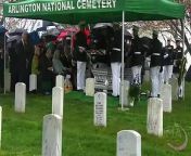 Family and invited guests gathered at Arlington National Cemetery to say final goodbyes to astronaut and former Senator John Glenn.
