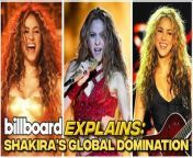 Shakira is one of the hottest Latin artists in the world and her Billboard chart history proves it in honor of the release of her upcoming album &#39;Las Mujeres Ya No Lloran.&#39; Let&#39;s take a look back at her biggest chart achievements. This is Billboard Explains Shakira&#39;s Global Domination. Shakira first entered the Billboard charts with a story of key the song was a big radio hit, topping the Latin pop Airplay chart and reached No. 2 on Hot Latin Songs.