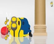 Minions Banana in Greek Column Funny Cartoon ~ Minions Mini Movies 2016 [HD] from monroe banana fidel