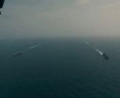 ARABIAN SEA (May 17, 2019) The Abraham Lincoln Carrier Strike Group (CSG) and Kearsarge Amphibious Ready Group (ARG) conduct joint operations. Abraham Lincoln and Kearsarge along with the 22nd Marine Expeditionary Unit (MEU), are conducting operations in the 5th fleet area of operation prepared to respond to contingencies and to defend U.S. forces and interests in the region. (U.S. Navy video by Mass Communication Specialist 2nd Class Clint Davis/Released). 190517-N-PW716-1001
