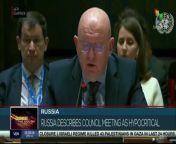 Russia&#39;s envoy to the UN called a meeting of the world body&#39;s Security Council on Iran&#39;s recent retaliatory strikes against the Israeli regime&#39;s April 1 terrorist attack on the Islamic Republic&#39;s diplomatic facilities in Damascus hypocritical. teleSUR
