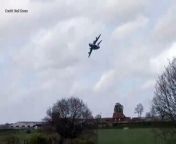 Low-flying military aircraft spotted over Kent village from village india video
