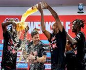 Xabi Alonso was drowned in beer as his Bayer Leverkusen players gate-crashed his post-match press conference after being crowned Bundesliga champions for the first time in their history.&#60;br/&#62;&#60;br/&#62;Alonso was mid-answer when the door to the press room at the BayArena burst open with a number of his players, who chanted ‘champions’ as they proceeded to cover their manager in alcohol.&#60;br/&#62;&#60;br/&#62;The Spaniard joined in with the celebrations and chanting, before returning to questions after his jubilant players had left the room.&#60;br/&#62;&#60;br/&#62;The 42-year-old said he was incredibly proud to have led the club to their first-ever league title in his first full season in charge.&#60;br/&#62;&#60;br/&#62;‘This is a very special moment for the club,’ Alonso said.&#60;br/&#62;&#60;br/&#62;‘After 120 years, to win the Bundesliga for the first time is something extraordinary. The players performed, they were a top team together. I am so proud of all of them. For me, it’s an honor to work here.&#60;br/&#62;&#60;br/&#62;‘Finally, we can say Bayer Leverkusen is the German champion. It’s a huge honor for all of us.&#60;br/&#62;&#60;br/&#62;‘It was earned by the team, club, and fans. Everyone, all departments, was working and fighting for this title so we are a result of that hard work over many years.&#60;br/&#62;&#60;br/&#62;‘This is a moment to enjoy and a huge success for this club. The first title is always special for everyone. So to be part of this history feels incredible.’&#60;br/&#62;&#60;br/&#62;Leverkusen are now unbeaten in 43 games this season, have made the final of the German Cup, and are still in the Europa League.&#60;br/&#62;&#60;br/&#62;‘Tomorrow we will celebrate,’ Alonso said. ‘We have the Europa League and the Cup. And also the Bundesliga, we still have not lost, so that could be super [to go unbeaten].’&#60;br/&#62;&#60;br/&#62;Alonso, who committed his future to Leverkusen for at least one more season despite interest from Liverpool, Real Madrid, and Bayern Munich, admitted he did not expect this season to go as well as it has.&#60;br/&#62;&#60;br/&#62;‘I had no doubt it [coming to Leverkusen] could be a great step in my new career because it was my first station as a coach.&#60;br/&#62;&#60;br/&#62;‘Last year helped me a lot, to come in a difficult situation, to prove so many things. It was a great first experience, hoping that the second year would be better, not expecting that good, but happy for it to be that good.’