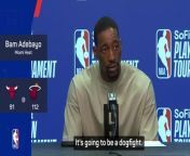 Bam Adebayo and Jaime Jaquez Jr. look ahead to Miami Heat&#39;s NBA Playoff matchup with top-seeded Boston Celtics