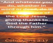 Bible Famous Quote and Bible Verse (New Testament -COLOSSIANS 3:17)
